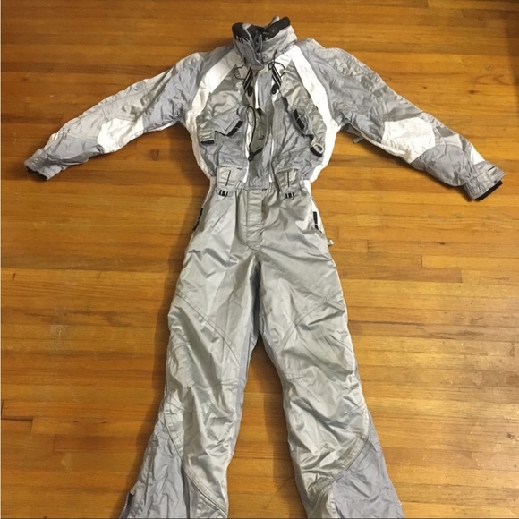 Silver & Gray Women’s Ski Jumpsuit - Picture 4 of 14